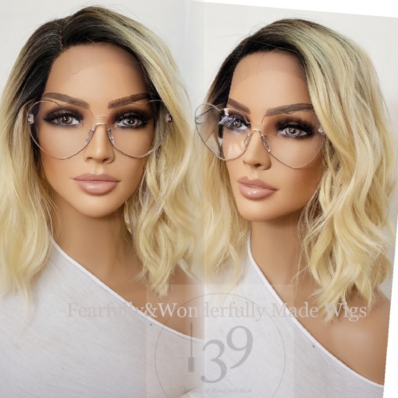 Water wave lace front wig with side part - Picture 2 of 2